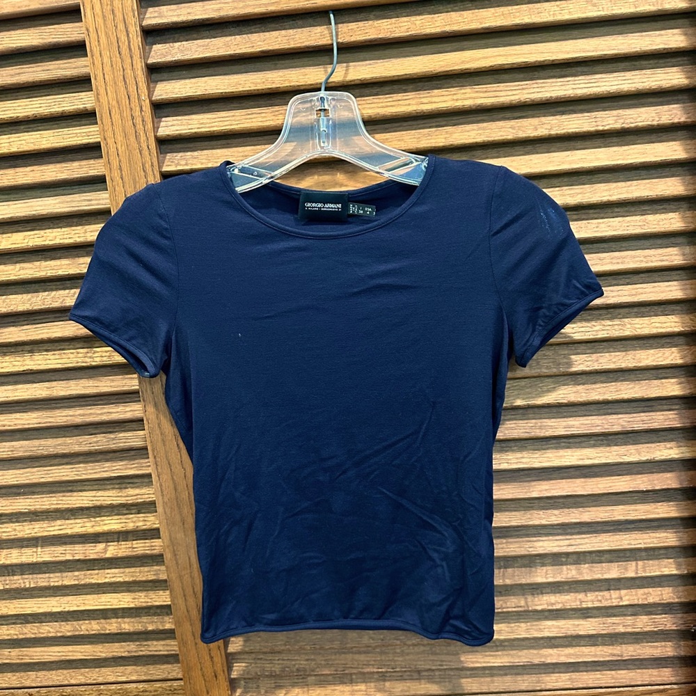 EUC navy blue stretchy top. Size 4